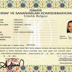 12-USTALIK BELGESİ