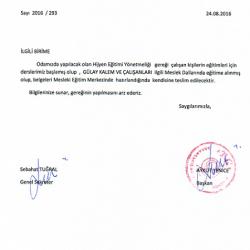 16-PERSONEL HİJYEN EĞİTİM BELGESİ
